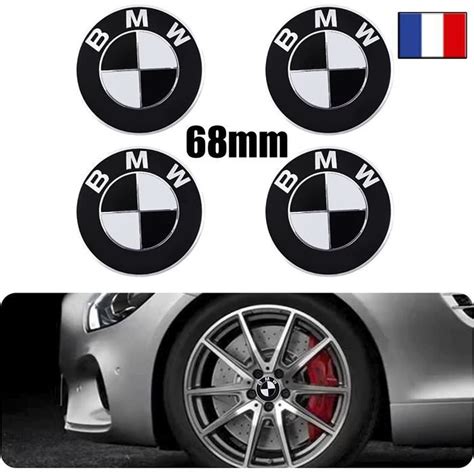 Noir X Centre De Roues Cache Moyeu Bmw Classique Logo Bleu Diametre