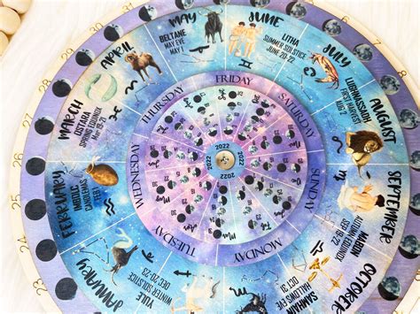 Wood And Lunar Calendar Wheel Of The Year Etsy Canada