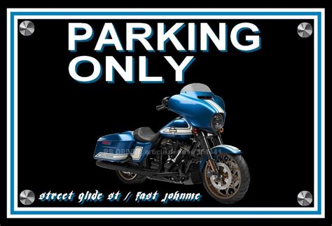 Plaque Parking Only Harley Davidson Street Glide St Enthusiast Fast