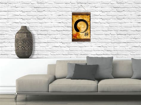 Zen Poster Zen Decor Enso Poster Wabi Sabi Meditation Poster Etsy