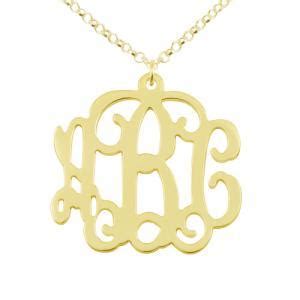 14k Gold Monogram Necklace on Luulla