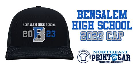 Bensalem High School 2023 Black Cap - Northeast Printwear - Custom T-Shirts