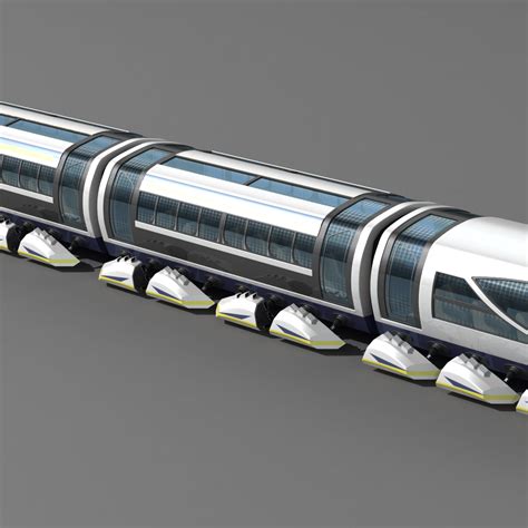 3d Model Futuristic Train