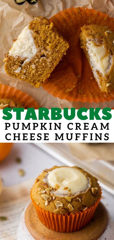 Starbucks Pumpkin Cream Cheese Muffins With Text Overlay