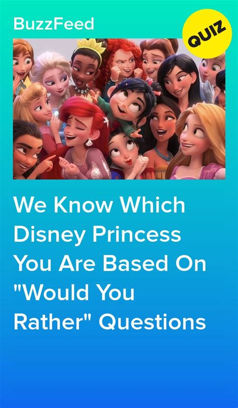 We Know Which Disney Princess You Are Based On Would You Rather