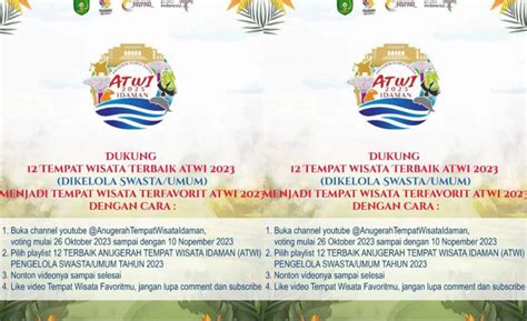 Program Atwi Kukar Sudah Masuk Tahap Voting Kadispar Ajak