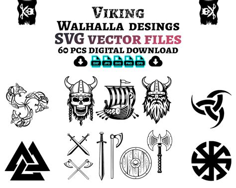 Viking Vector Design Images Svg Bundle Viking Svg Viking Symbols Svg