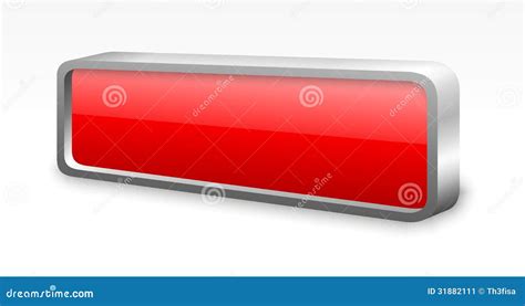 Red Glossy Metal Button Stock Illustration Illustration Of Modern