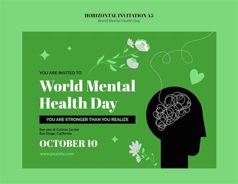 Free Psd World Mental Health Day Template Design