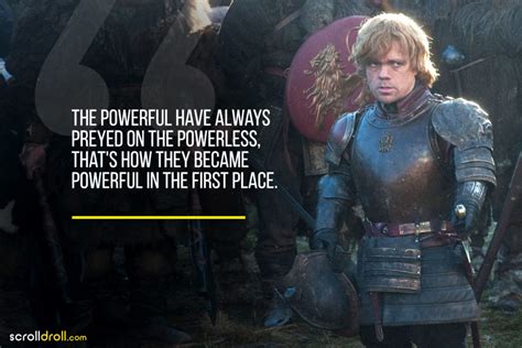 Tyrion Lannister Armor Quote