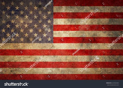 Faded American Flag Design