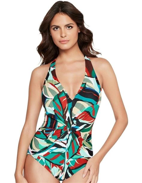 Magicsuit Drew Halter Slimming Tummy Control Swimsuit In Multi Myer