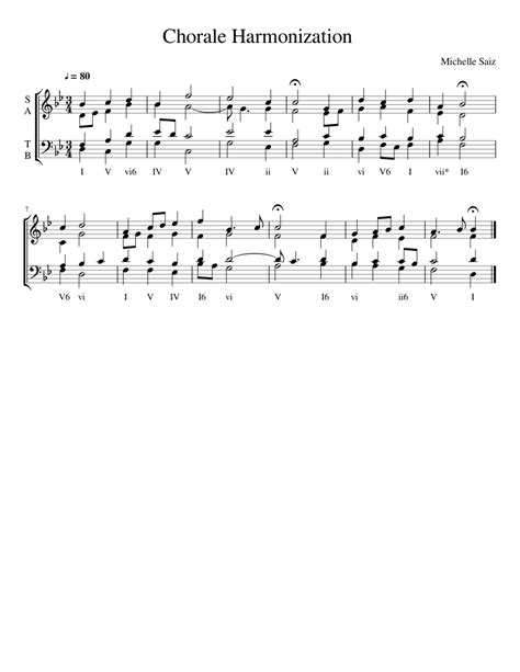 Chorale Harmonization Sheet music for Vocals (Choral) | Musescore.com