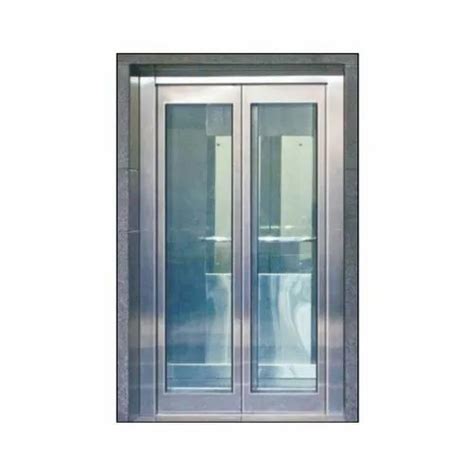 10 Feet Stainless Steel Glass Center Opening Automatic Elevator Door