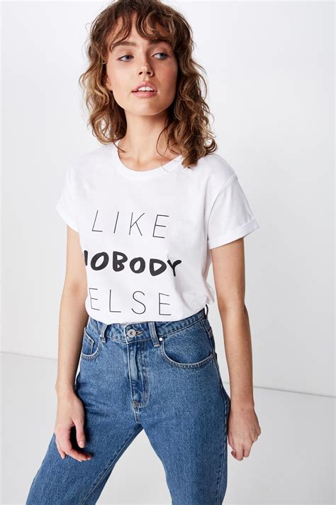 Classic Slogan Tshirt Like Nobody Else White Cotton On T Shirts