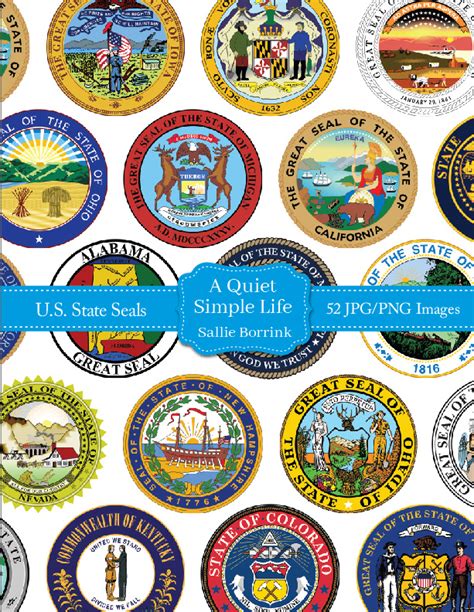 50 U.S. State Seals Clip Art | Sallie Borrink