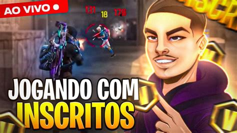 FREE FIRE AO VIVOEM BUSCA DO ELITE NO FFSALINHA 4 V 4 E XTREINO