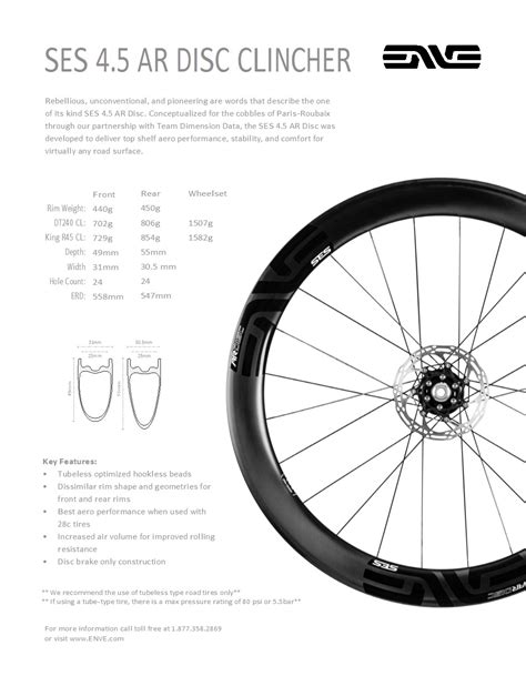 Enve Ses Ar Disc Brake Wheelset Tubeless Components Off