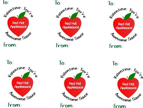 The Devilish Dish Red Hot Applesauce FREE Valentine You Re Awesome Sauce Printables