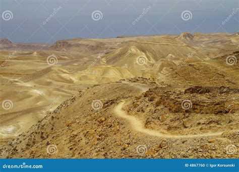 Judean desert landscape stock photo. Image of path, israel - 4867760