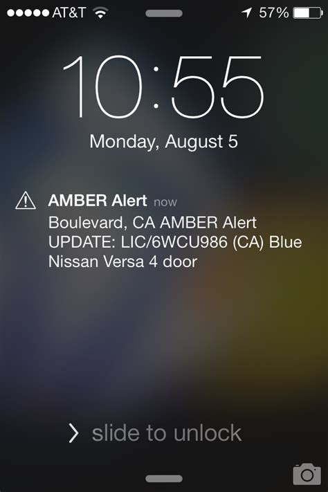 14 Amber Alert Phone Icon Images Amber Alert Notification Iphone