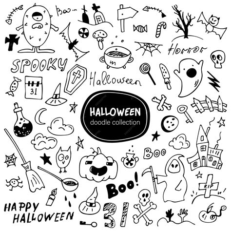 Premium Vector Happy Halloween Magic Collection Wizard Attributes Creepy And Spooky Elements