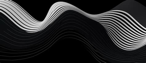 Premium AI Image | White waves on a black background