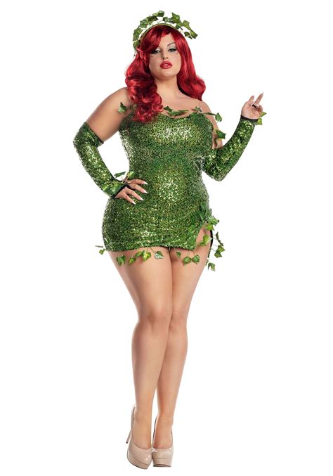 Womens Plus Size Poisonous Villain Costume Dress