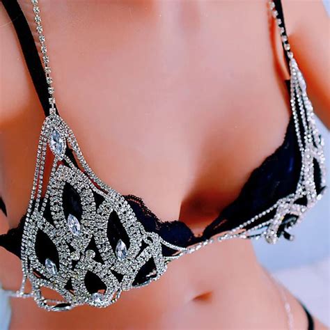 N Wholesale Women Sexy Crystal Body Jewelry Shiny Diamond Hollow