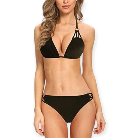 Modihito Swim Halter Triangle Bikini Two Piece Swimsuit Poshmark