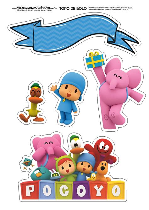 Pocoyo Cake Topper Printable