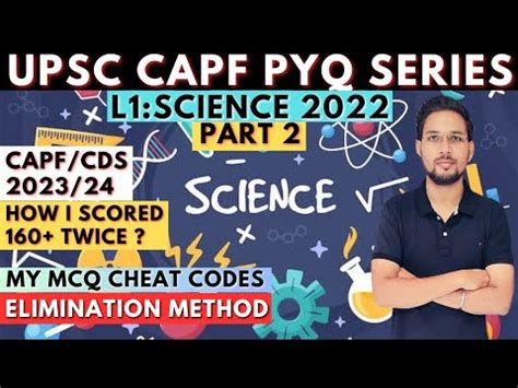 L Part Science Pyqs Capf Ac Upsc Capf Pyq Series Upsc