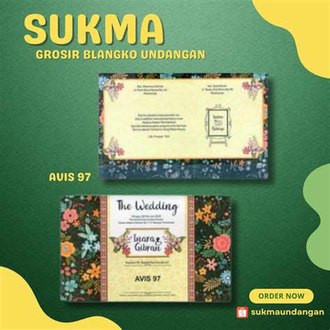 Jual KERTAS BLANGKO UNDANGAN NIKAH MURAH AVIS 97 SUKMA UNDANGAN