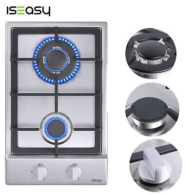 Iseasy Inch Gas Cooktop Burners Built In Hob Ng Lpg Stainless