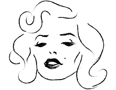 Marilyn Monroe Portrait Coloring Page Colouringpages