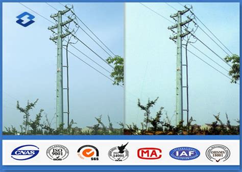 Q Hot Dip Galvanized Electrical Power Pole With M M Height Mpa Tensile Strength