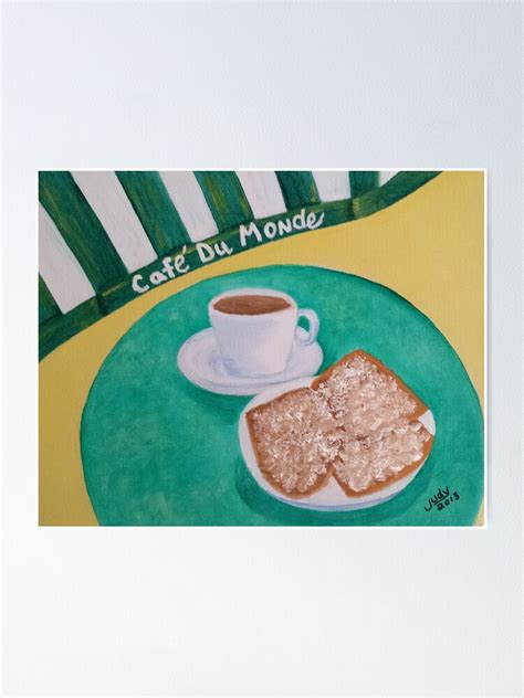 "Coffee and Beignets" Poster by Judycj | Redbubble