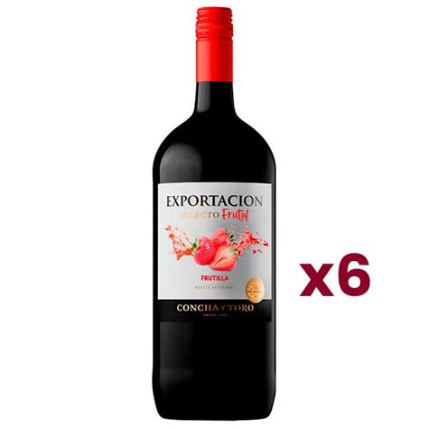 Vino Exportación Selecto Frutal Frutilla 1 5 lt x 6 un Licor 3B