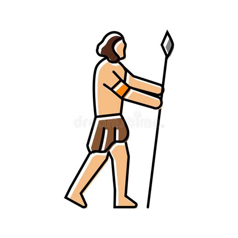 Sapiens Human Evolution Color Icon Illustration Stock Illustration - Illustration of caveman ...