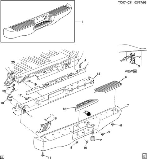 K Pickup Wd Carryover Model Bumper Rear Chevrolet Epc Online