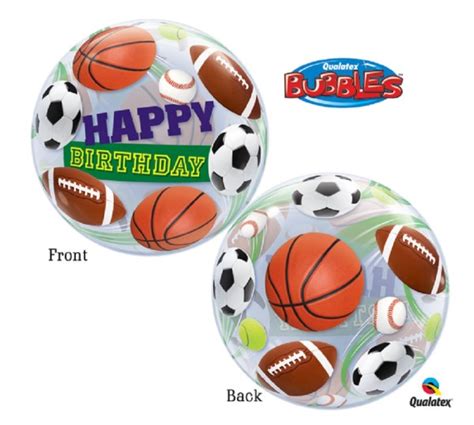 Qualatex Bubble Happy Birthday Sport 22 56cm Luftballon Luftballons