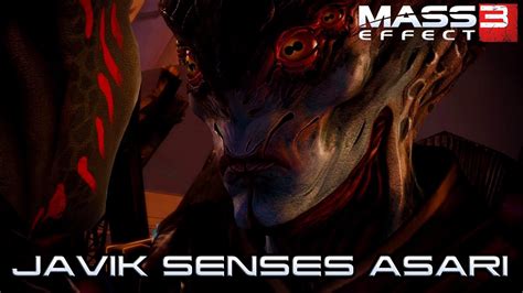 Mass Effect 3 Javik Senses Asari Commander Youtube