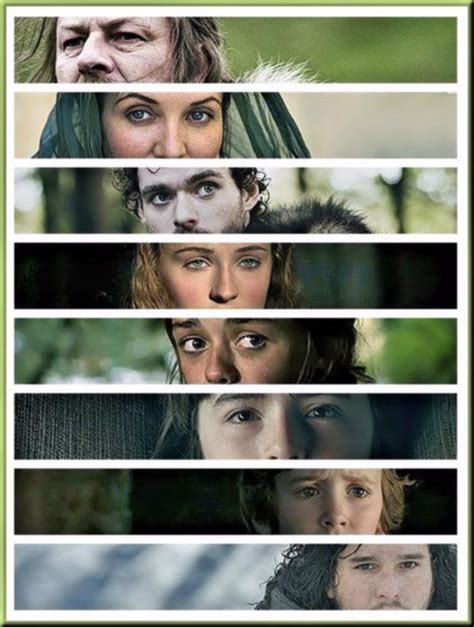 The Starks Ned Catelyn Robb Sansa Arya Bran Rickon Jon Snow