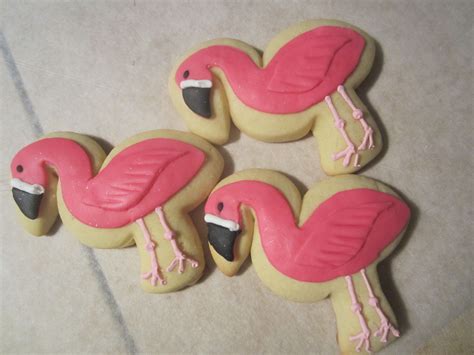 Flamingo Cookies Sugar Cookies Fondant And A Bit Of Royal Icing