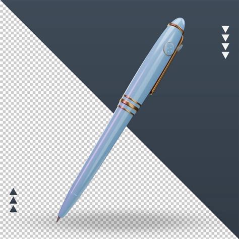 Premium Psd D Ballpoint Micronesia Flag Rendering Left View