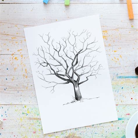 Fingerprint Tree Guest Book: Unique Gift Digital Download for - Etsy