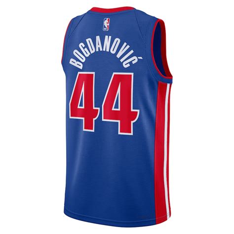 Detroit Pistons Bojan Bogdanovic Nike Icon Edition Blue NBA Jersey