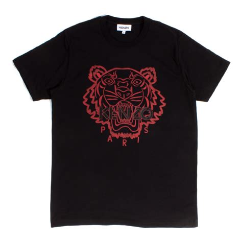 Kenzo Blackred Classic Printed Tiger T Shirt The Rainy Days