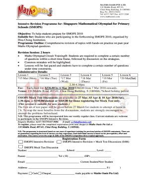 Fillable Online Intensive Revision Programme Sfor S Ing Ap O Rem Th Mc