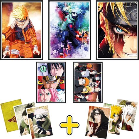 Amazon De Naruto Poster Zur Wanddekoration Set Aus Anime Poster